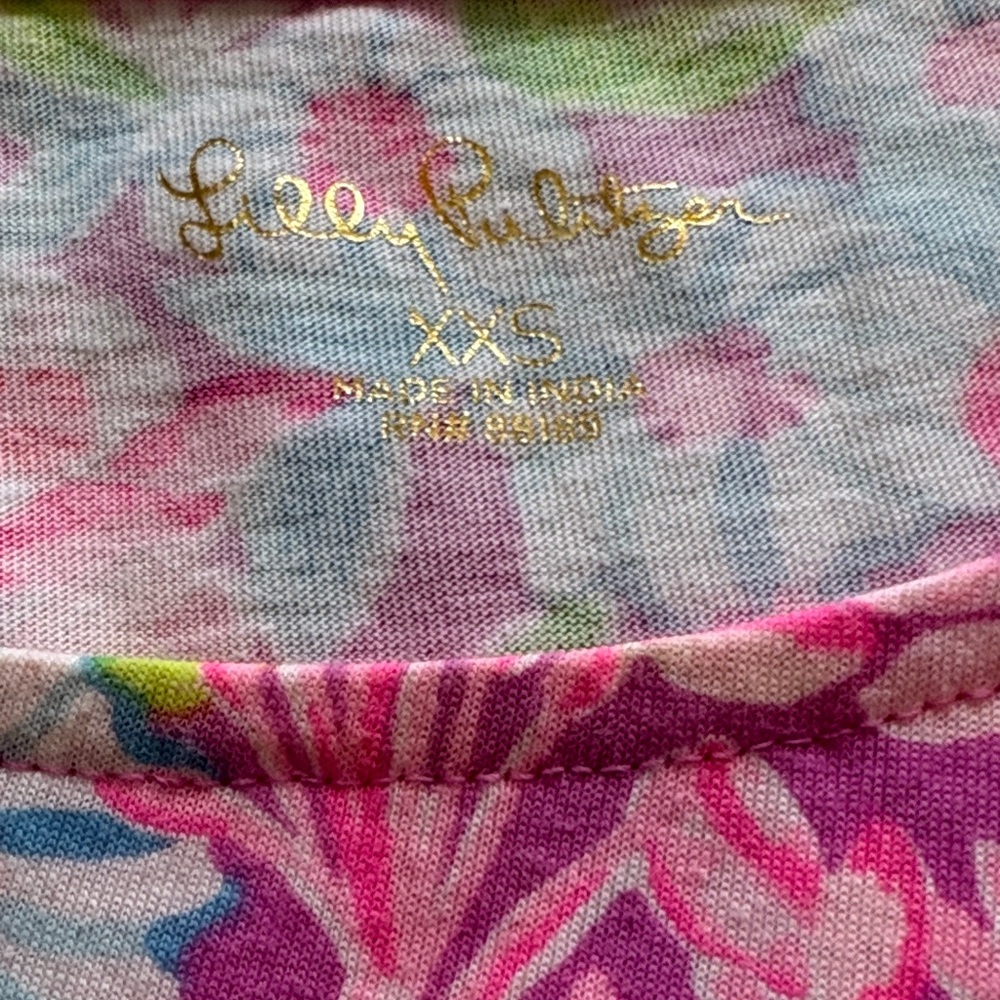 Lilly Pulitzer Amethyst Moms the Word Jodee Pink and Green Floral Dress - Picture 3 of 7